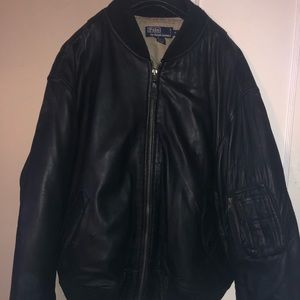 Ralph Lauren Leather Bomber Jacket